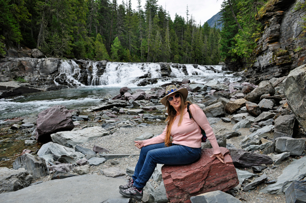 Karen Duquette and the big red rock