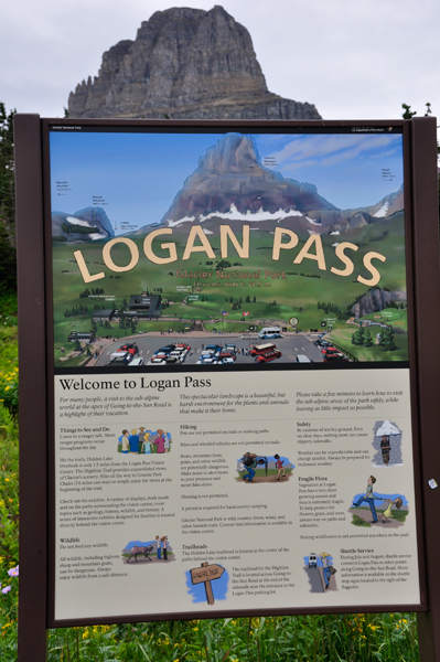 Logan Pass sign