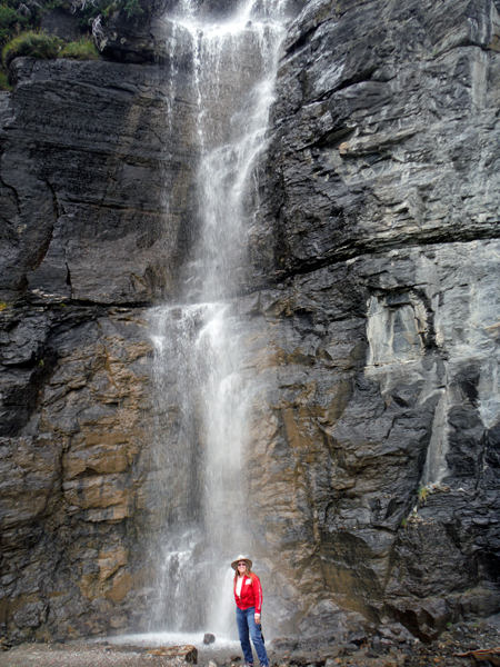 waterfall and Karen Duquette