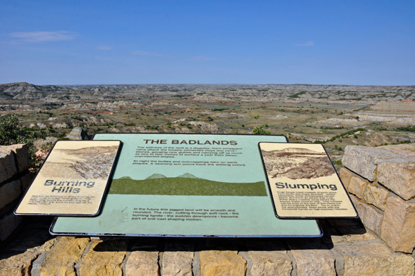 sign about The Badlands at Painted Canyon