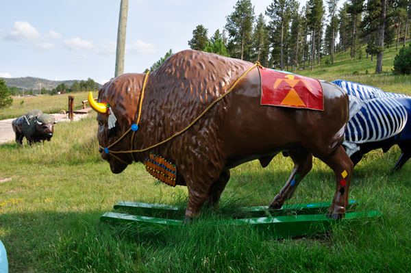 buffalo on skis