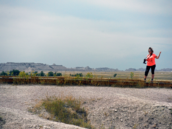 Karen Duquette on the Badlands Boardwalk