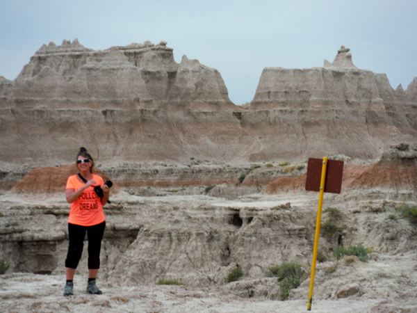 Karen Duquette at the end of the Door Trail