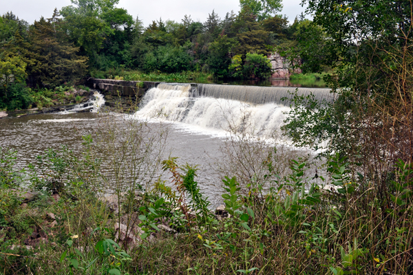 dam at the beginning of the trail