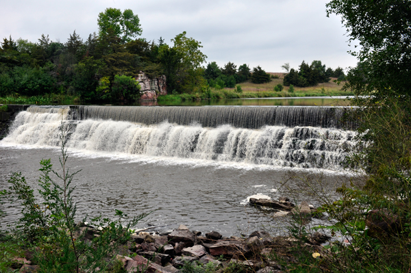 dam at the beginning of the trail