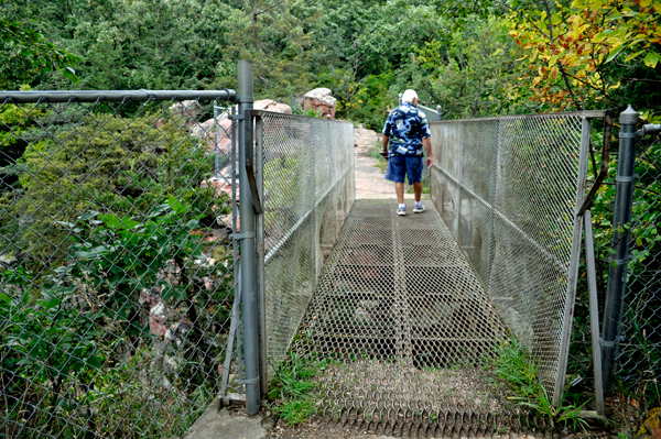 Lee Duquette on the iron footbridge