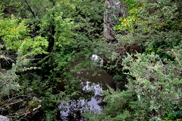 View from one side of the footbridge