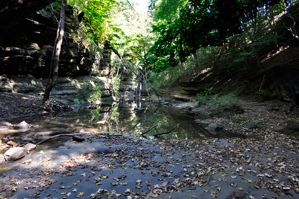 canyon trail at bottom of the gorge