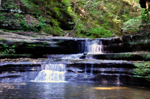 a small waterfall