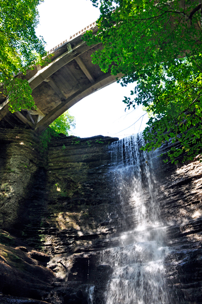 bridge over Lake Falls