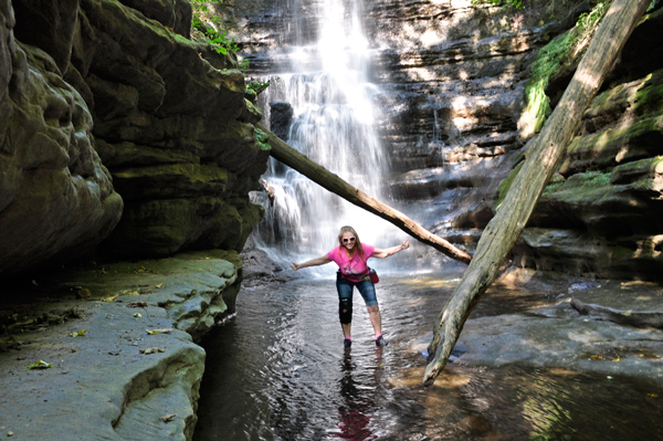 Karen Duquette at Lake Falls