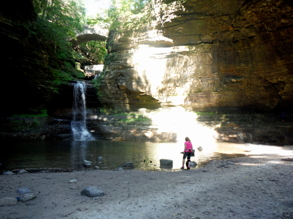 Karen Duquette at Cascade Falls