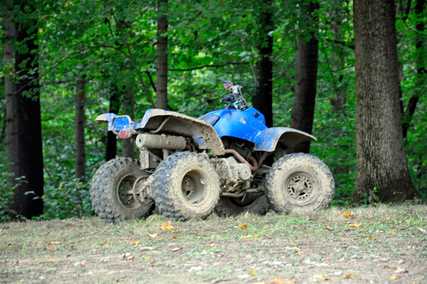 lots of dirty ATVs everywhere