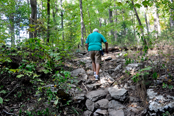 Lee Duquette hiking at Cedars of Lebanon State Park in TN