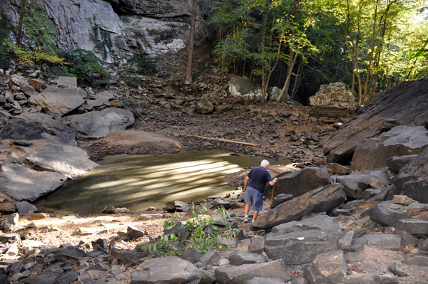 Lee Duquette at the plunge pool