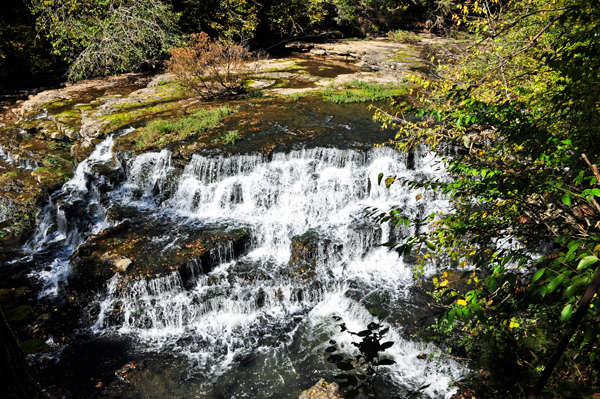 An 80-foot cascade known as Middle Falls