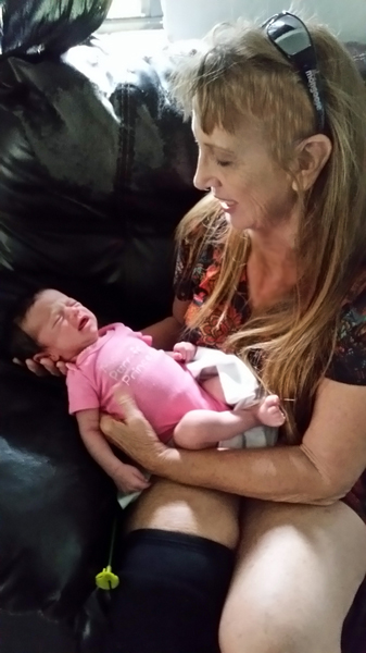 Karen Duquette and her great-granddaughter