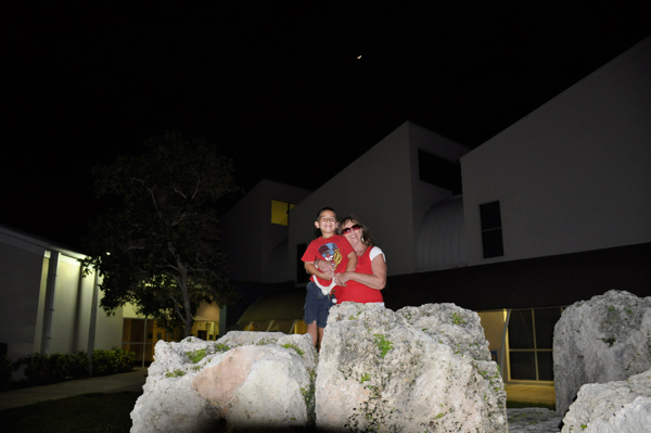 Karen Duquette and Anthony on a big rock