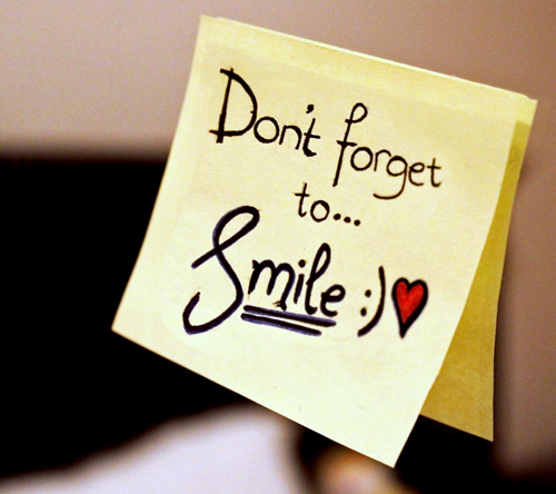 don't forget to smile