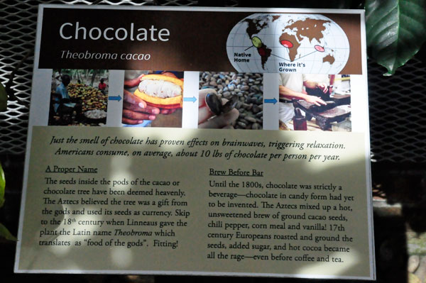 sign about the chocolate plant