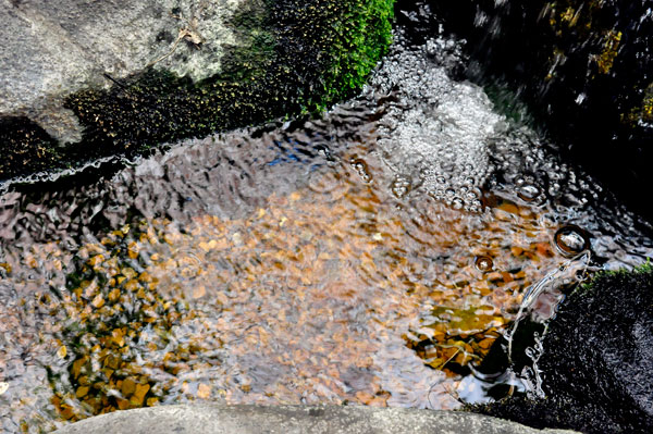 rocks under water