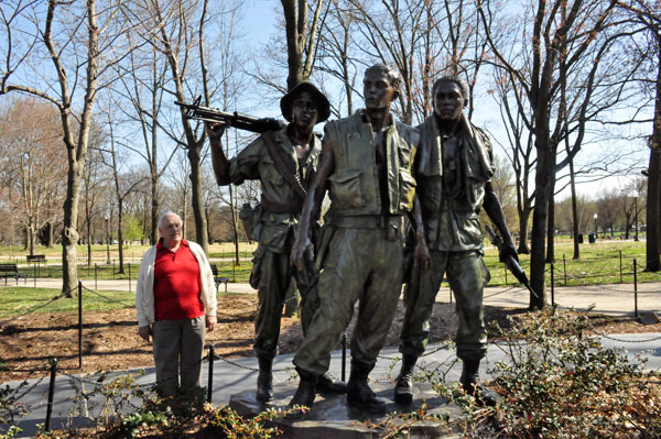 war statue and Lee Duquette