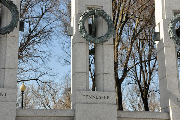 WW II Memorial pillars