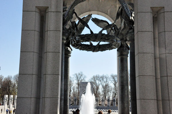 wreath and eagles