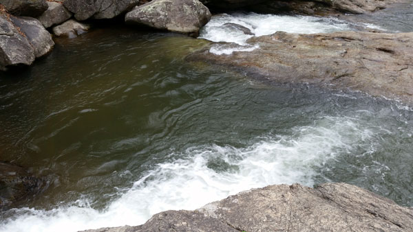 the swimming hole area