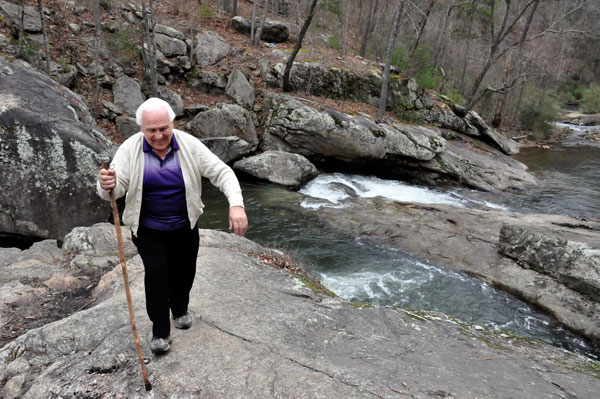 Lee Duquette on the big boulders