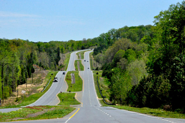 rolling hills in South Carolina