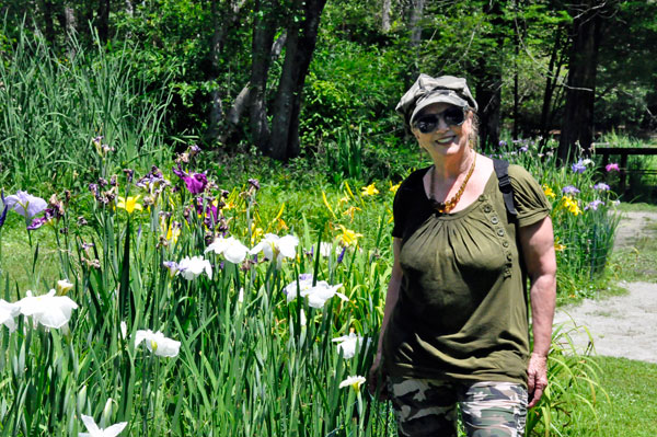 Karen Duquette and flowers