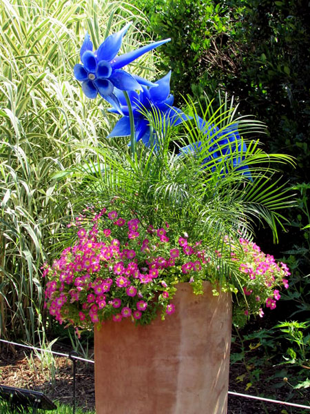 flowers and glass flowers