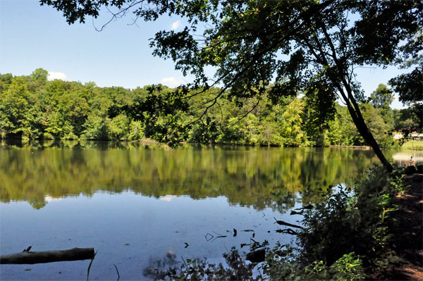 view from the gift shop at Placid Lake