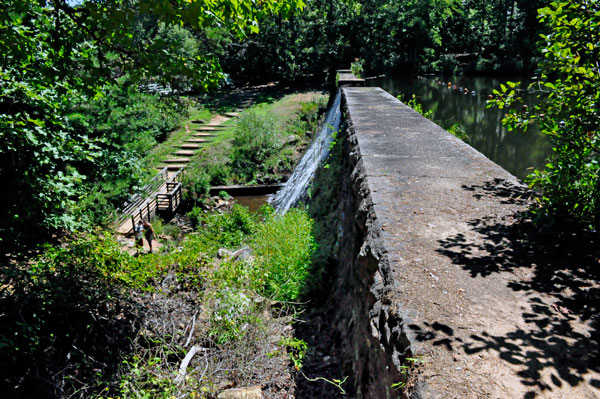 View across the top of the dam