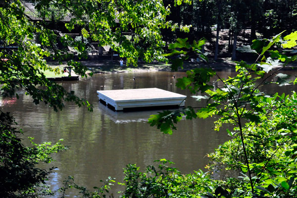 swimming dock on Lake Placid