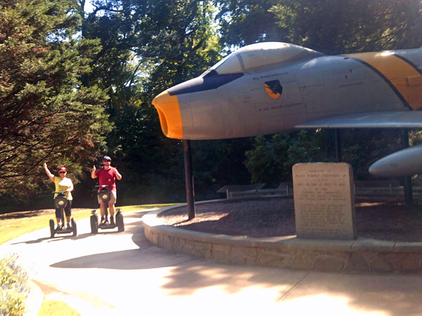 airplane, Karen Duquette and the tour guide