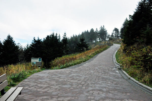 path to Elisha Mitchell's grave site