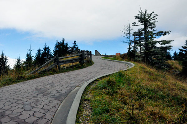 path to Elisha Mitchell's grave site