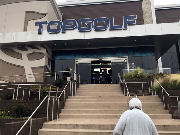 Lee Duquette entering Topgolf