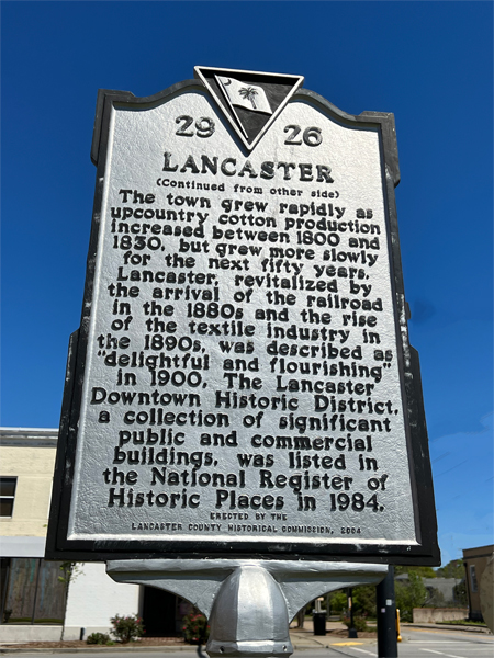 Lancaster informative sign