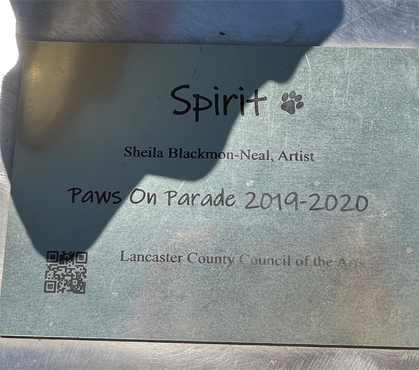 Spirit the dog plaque