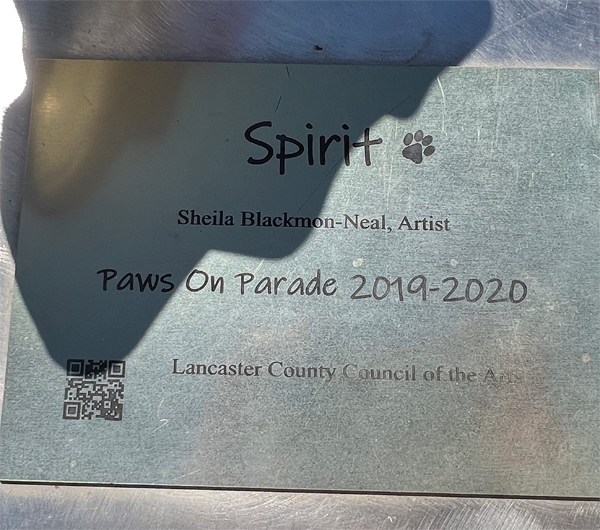Spirit the dog plaque