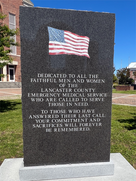Lancaster County EMS memorial