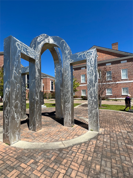 Windows Through Time sign memorial