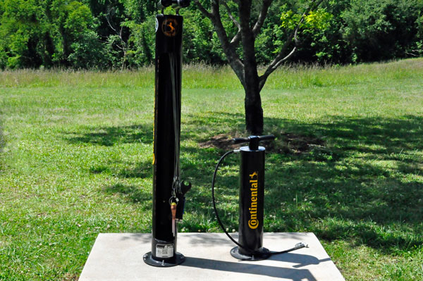 bicycle repair area and aiir pump