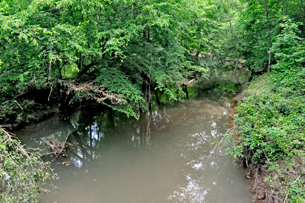 Views from each side of the Swinging Bridge