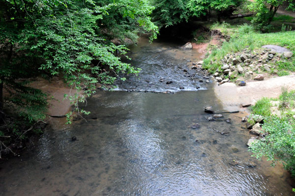 Views from each side of the Swinging Bridge