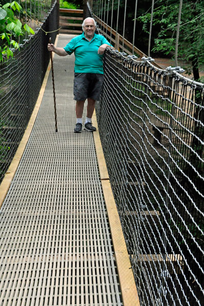 Lee Duquette on the swinging Bridge