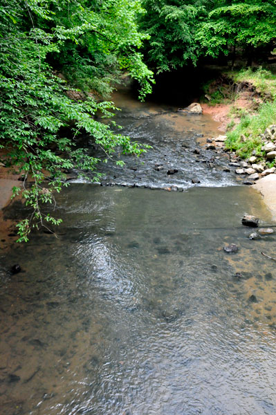 Views from each side of the Swinging Bridge